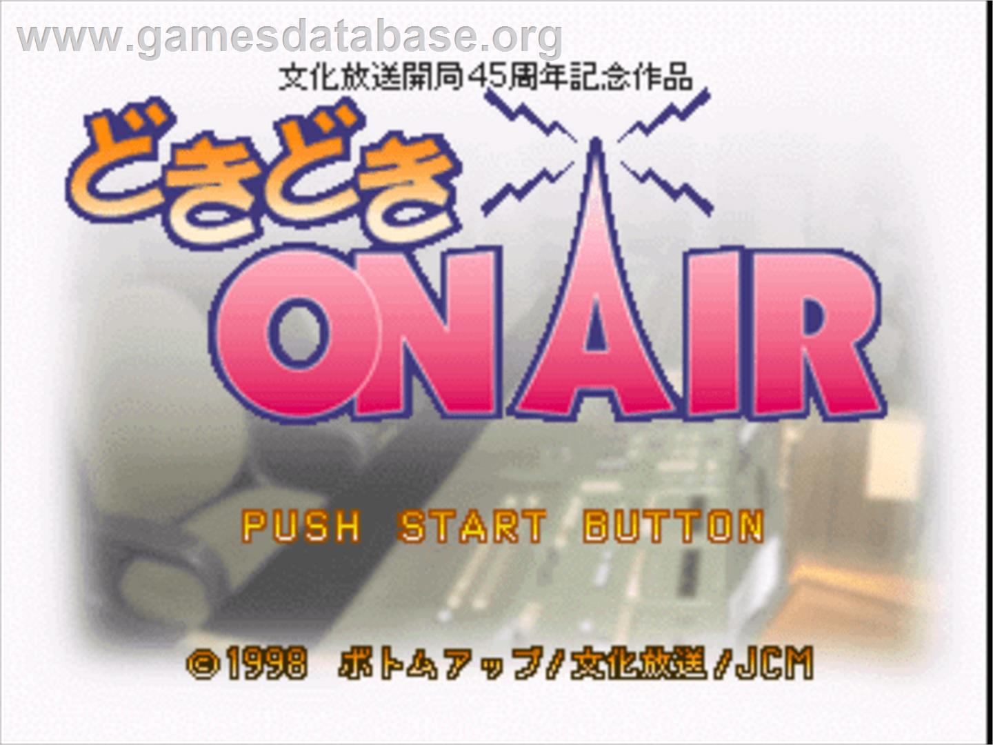 Doki Doki On Air - Sony Playstation - Artwork - Title Screen
